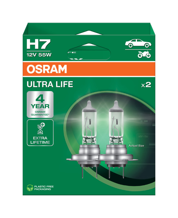 Osram frontlyktpære H7 Ultra Life 55 W