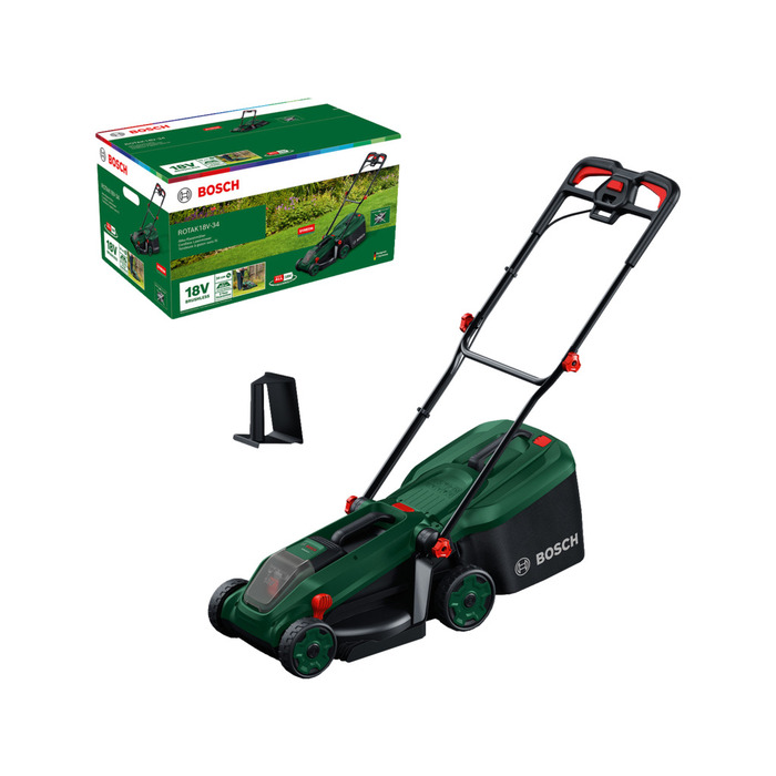 Bosch Akku Rotak 3-i-1-gressklipper 18 V
