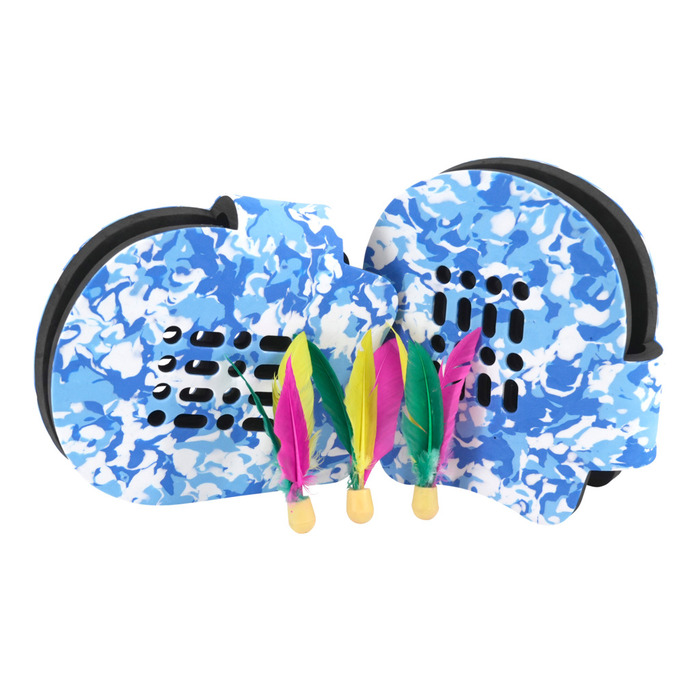 Padelsett med racketer og fjærballer