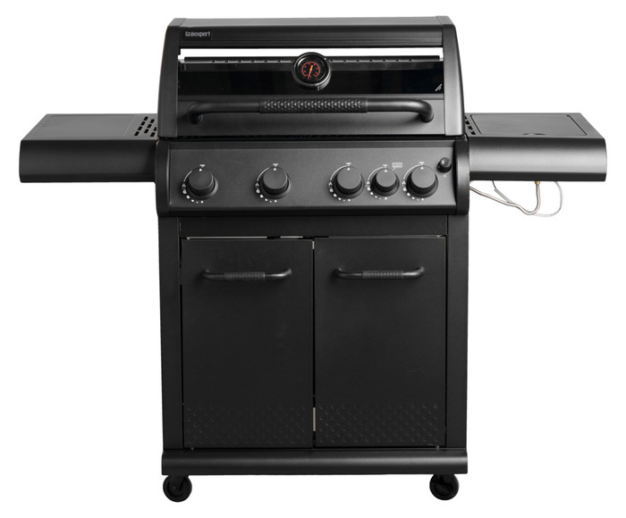 Gassgrill med 4 brennere og sidebrennere – Grillexpert