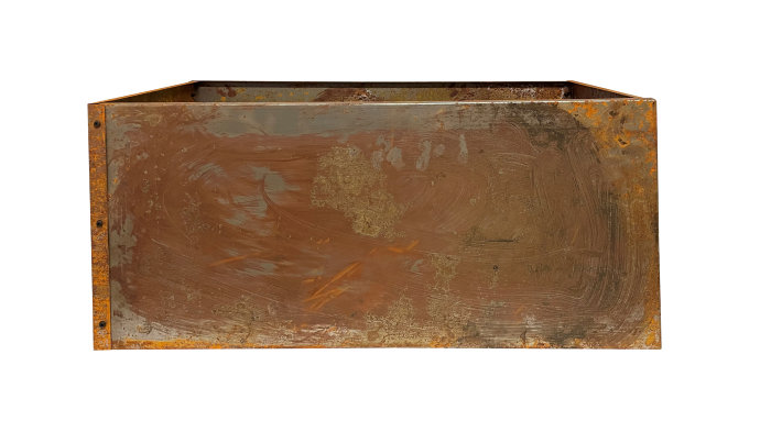 Plantekasse i råjern 80 x 40 x 40 cm