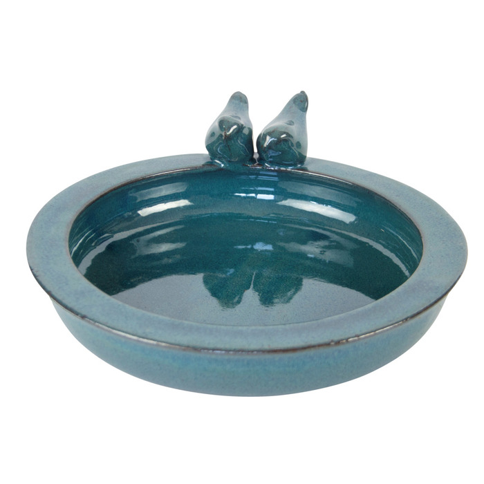Fuglebad keramikk petroleum Ø32,1 cm