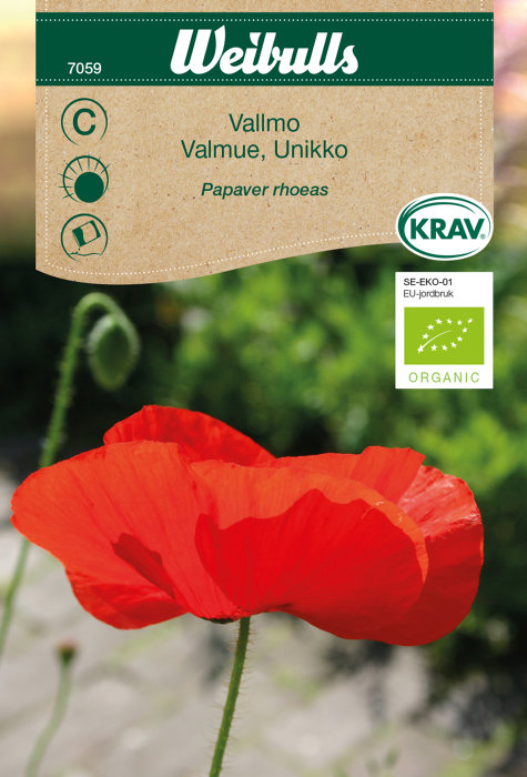 Valmue ´Unikko` økologisk