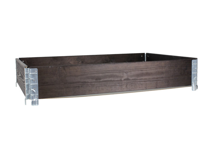 Pallekarm svartbeiset 19 mm, 80 x 120 x 20 cm