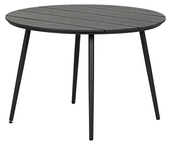 Hagebord Madrid svart Ø110 cm - Sunlife®