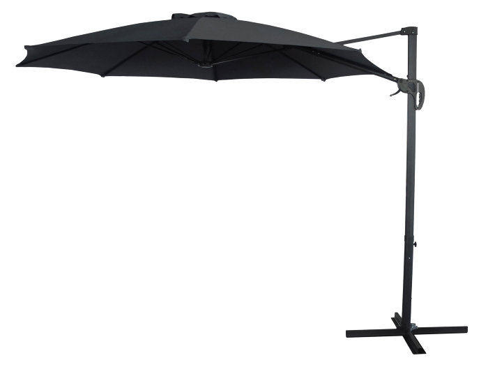 Hengeparasoll Washington Ø300 cm svart - Sunlife®