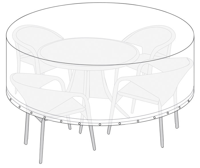 Overtrekk til hagemøbelsett Ø180 x H85 cm - Sunlife®