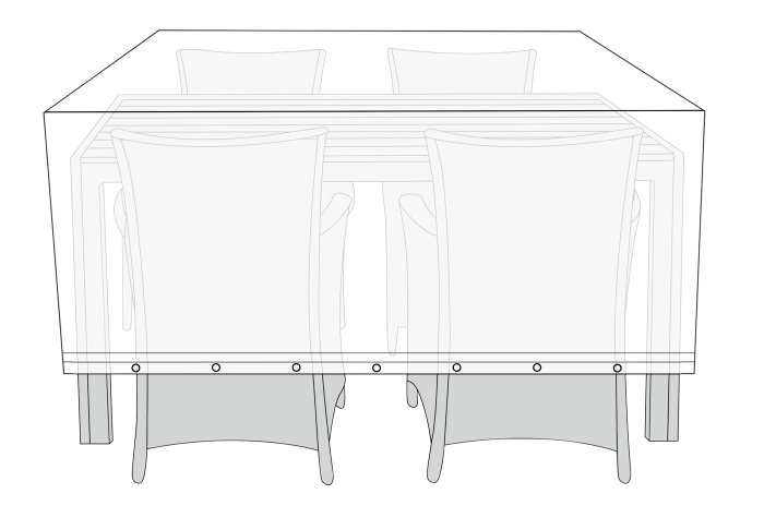 Overtrekk til hagemøbelsett L170 x B130 x H85 cm - Sunlife