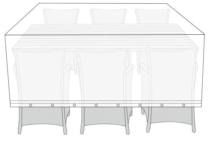 Overtrekk til hagemøbelsett 220 x 130 x 85 cm | jem & fix