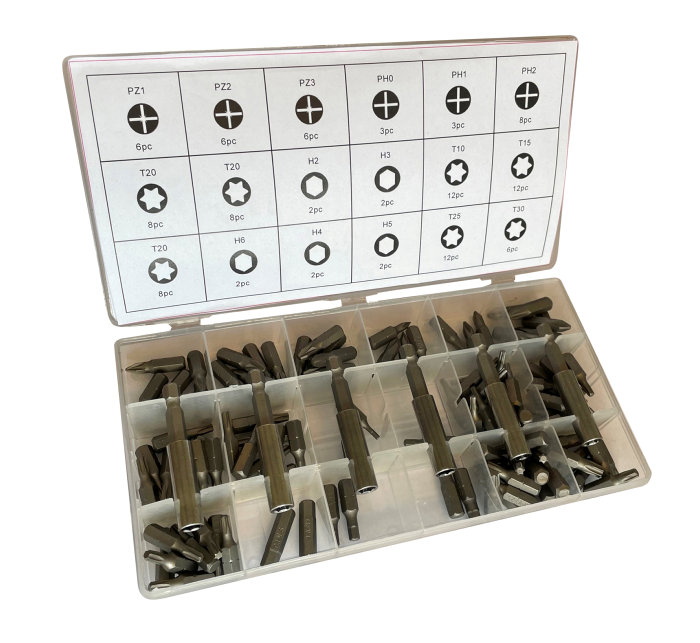 Bitssett med 114 deler - PRIZE