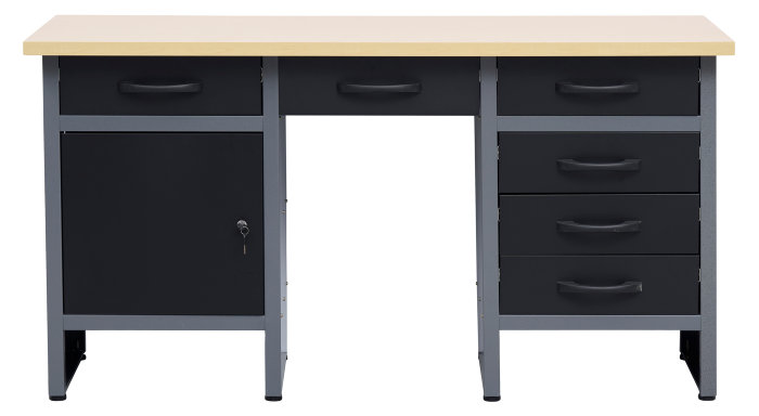 Arbeidsbenk med skap/skuffer 160 x 60 x 85 cm