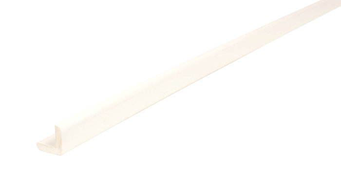 Hjørnelist plast hvit – 31 x 31 x 3000 mm