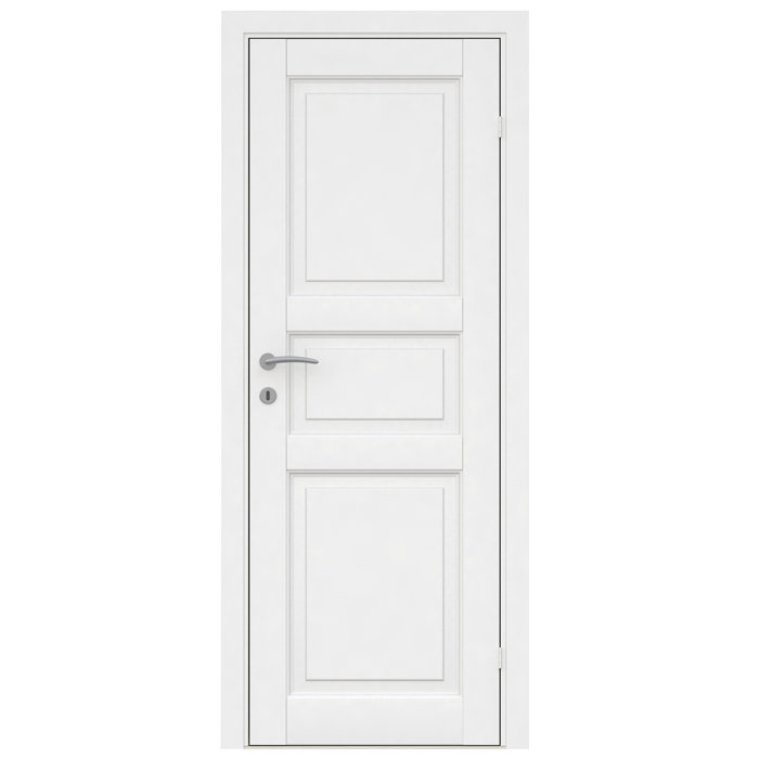 Kompakt hvitmalt dør 72,6 x 204 cm
