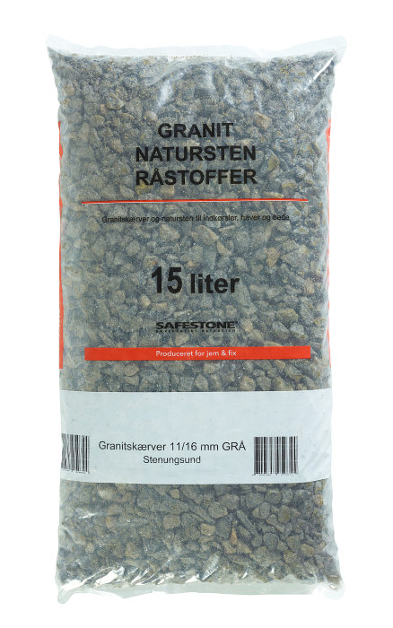 Safestone granittgrus 11/16 mm grå Stenungsund