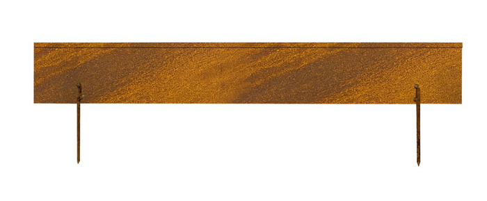 Bedkant cortenstål m/spyd 20 x 60 cm