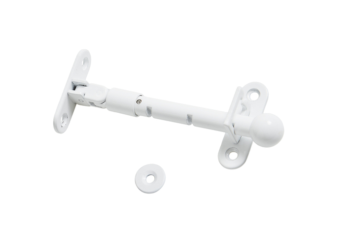 Sikringsbeslag med sperre universal hvit – Homefixer