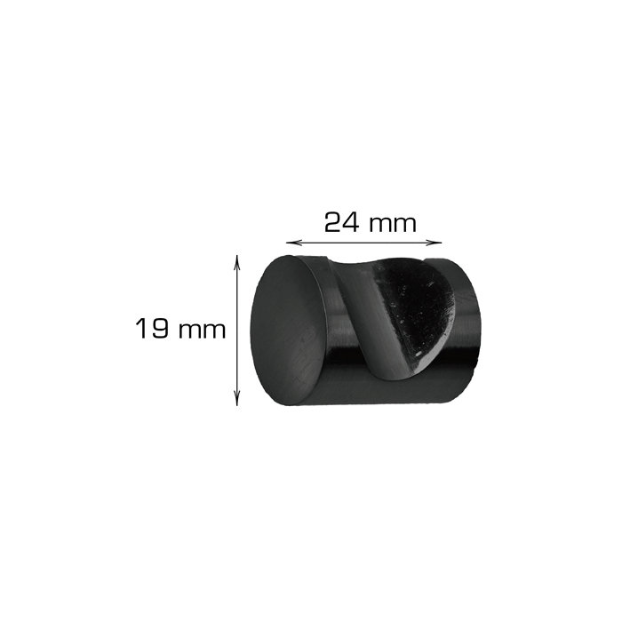 Knott sylinder 19 mm svart - 2 stk. | Kjøp nå hos jem & fix