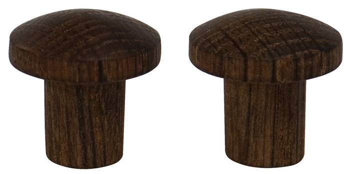 Treknott Ø25 mm røkt eik - 2 stk.