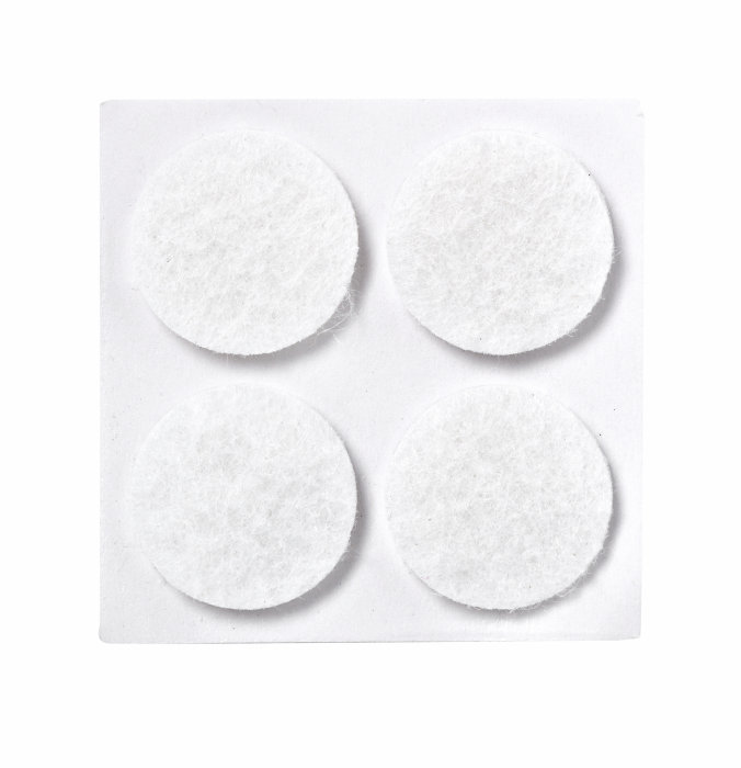 Møbelknotter selvklebende Ø17 mm hvit - 20 stk.