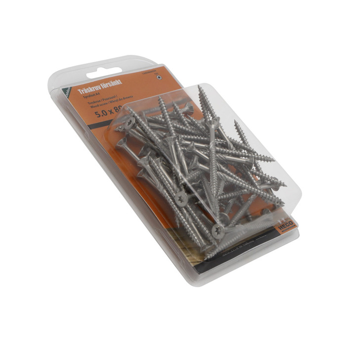 Treskrue A4 5 x 80 mm 50-pk. Heco