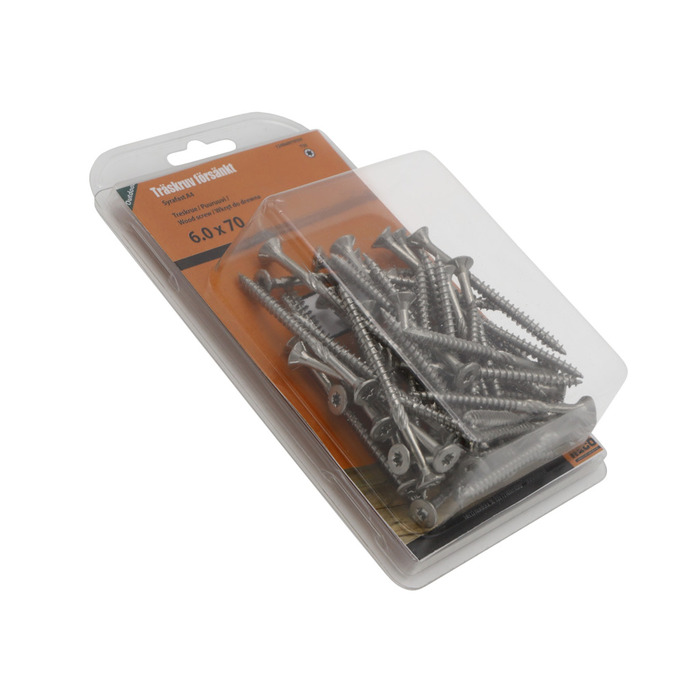 Treskrue A4 6 x 70 mm 50-pk. Heco