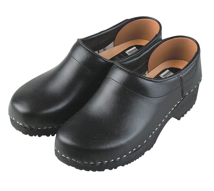 PU tresko med hælkappe str. 44