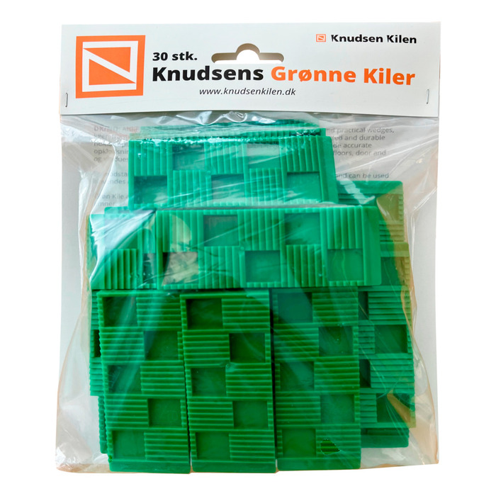 Grønn kile Knudsen 80 x 30 x 10 mm