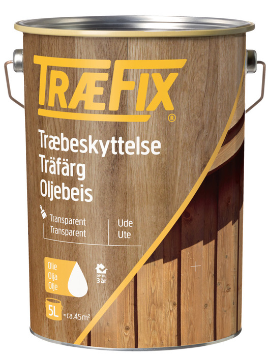Træfix oljebeis transparent teak 5 liter | jem & fix