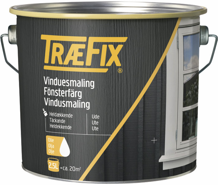Træfix vindusmaling renhvit 2,5 liter