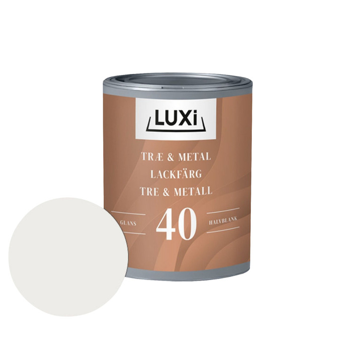 Tre- & metallmaling vannbasert RAL 9010 0,75 l - Luxi