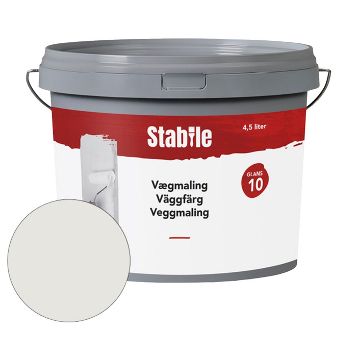 Veggmaling glans 10 motehvit 5 liter - Stabile
