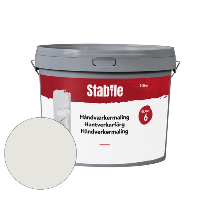 Håndverkermaling glans 6 motehvit 10 liter - Stabile
