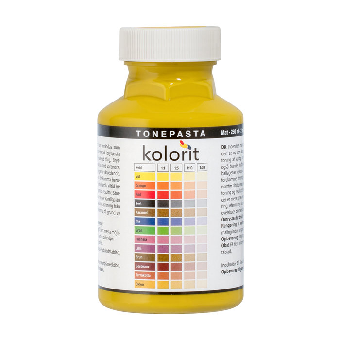 Fargepasta Gul 0,25 liter - Kolorit