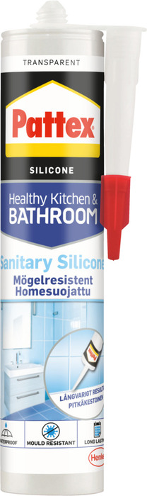 Pattex sanitærsilikon transparent 280 ml