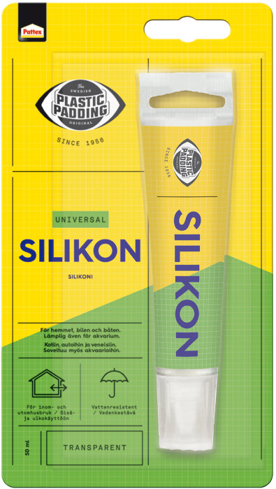 Pattex universal akvariesilikon transparent 40 ml