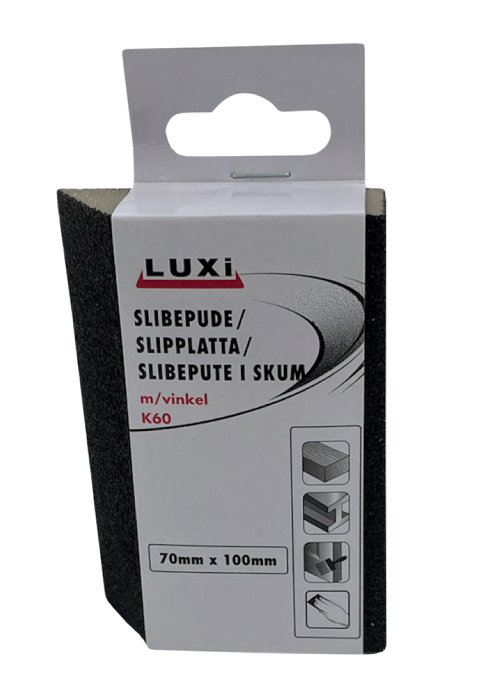 Slipesvamp m/vinkel korn 60, 70 x 100 mm - Luxi