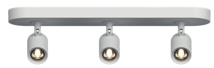 3-Spot LED Track lampe hvit