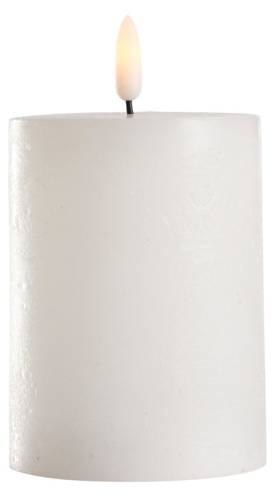 Kubbelys med 3D LED-flamme H10 cm