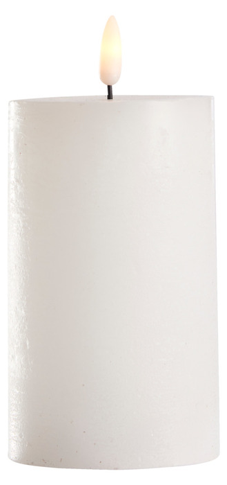 Kubbelys med 3D LED-flamme H12,5 cm