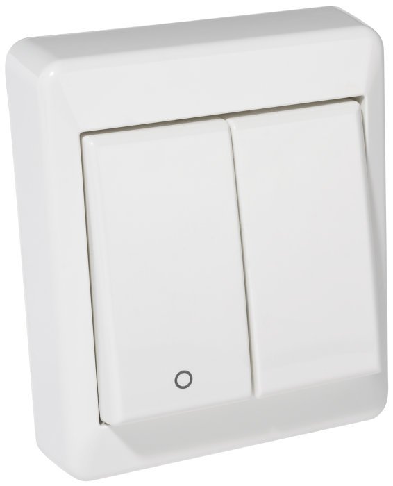 Bryter 2-1-pol vegg hvit - Elko