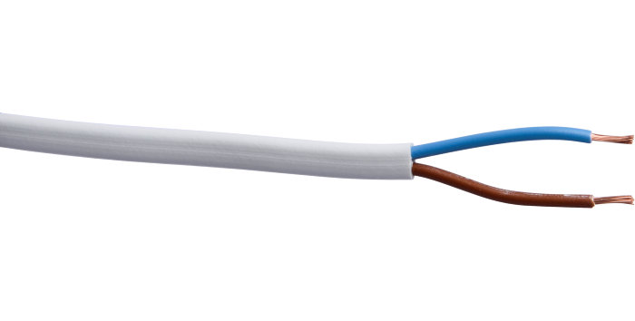 Kabel flat 2x0,75mm² 5 meter med jord