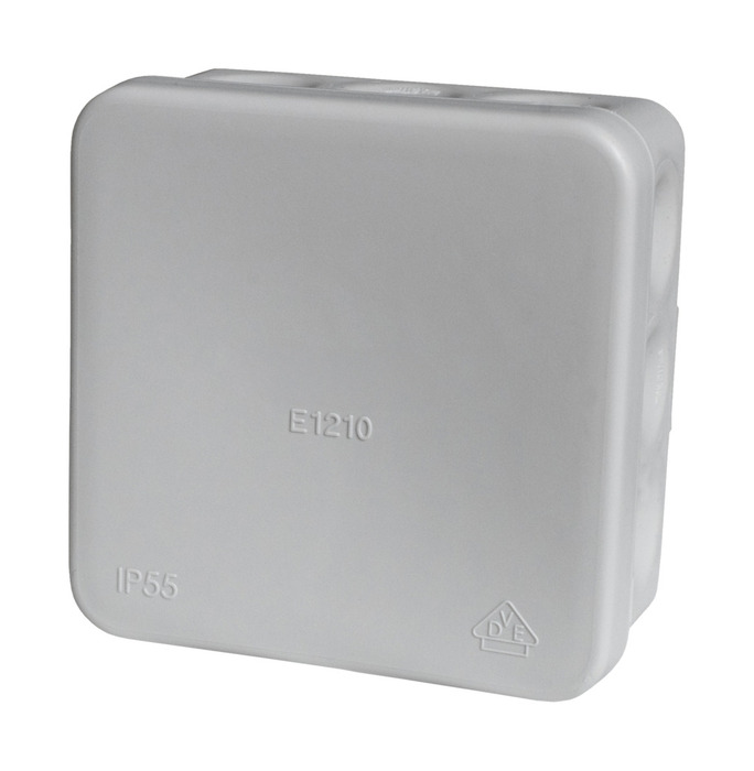 Membranboks 12 uttak grå - Elworks