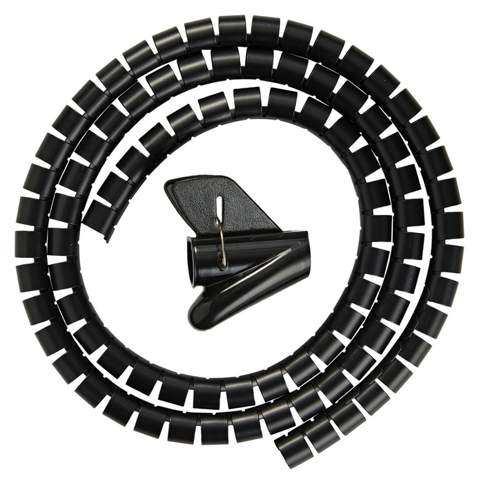 Kabelskjuler svart Ø 20 mm x 1,5 meter - PRIZE