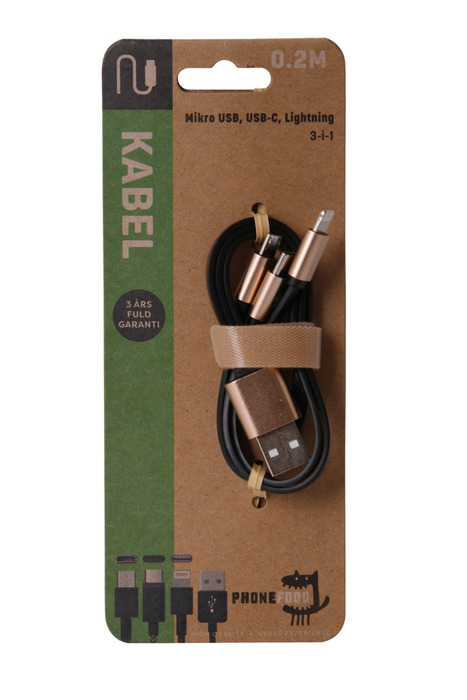 3-i-1 ladekabel