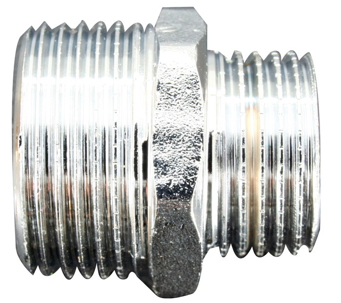 Nippel krom 3/4" x 1/2"