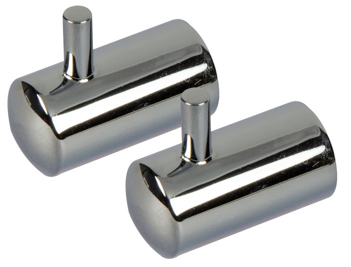 Håndklekrok med tapp krom 2 stk - Target