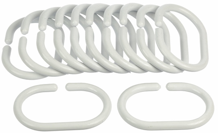 GEYSER® forhengsringer hvit 12 stk.