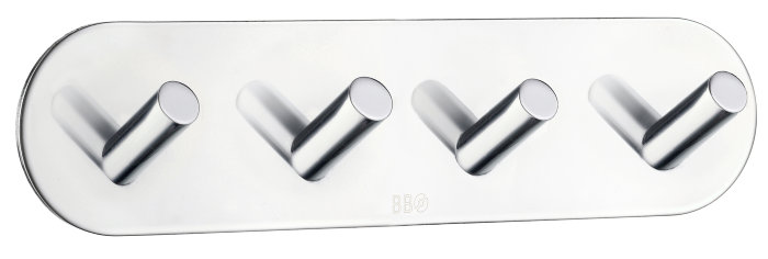 Kroklist m/4 kroker selvklebende - krom