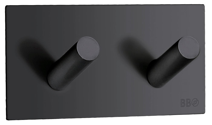 Dobbel krok selvklebende 90 mm - matt svart