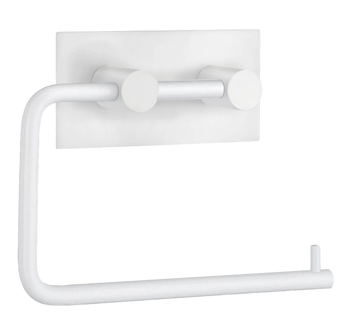 Toalettpapirholder selvklebende - hvit